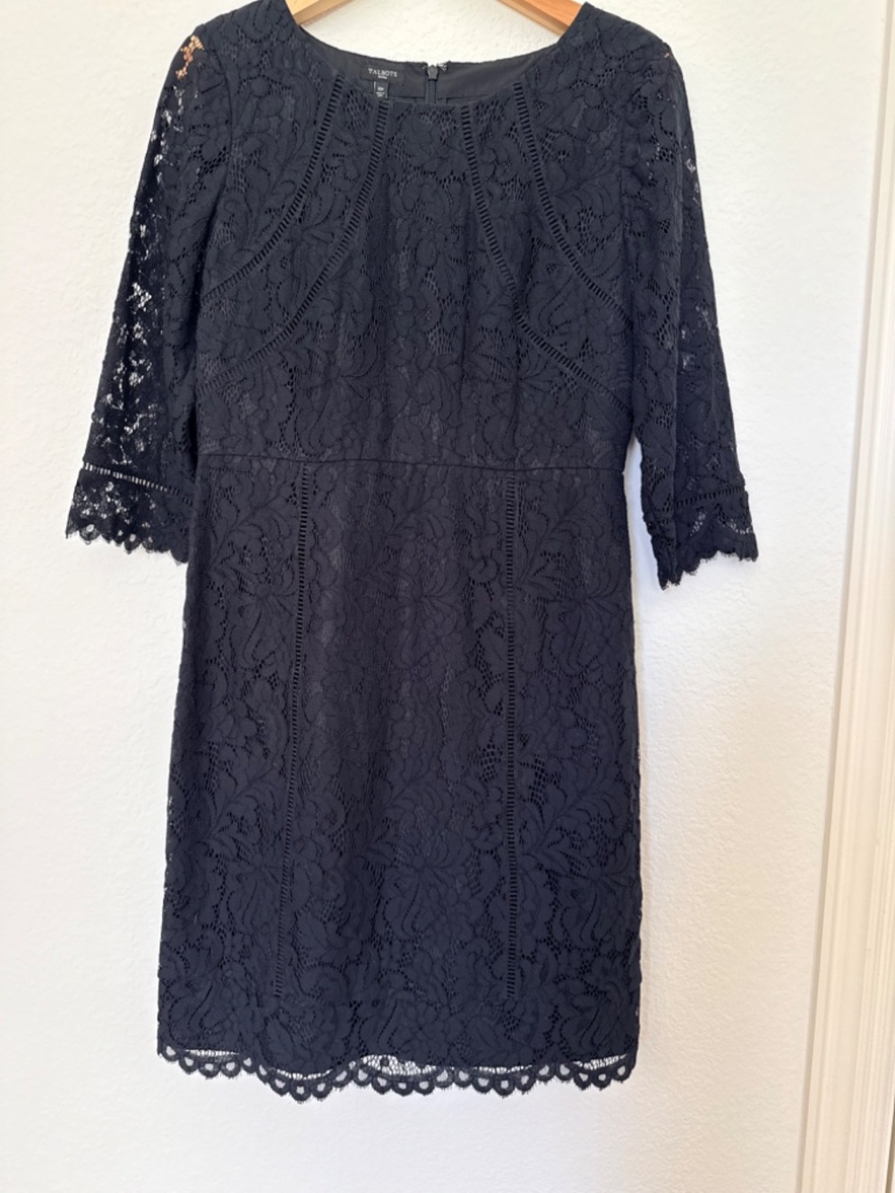 Talbots Black Lace Dress 10p